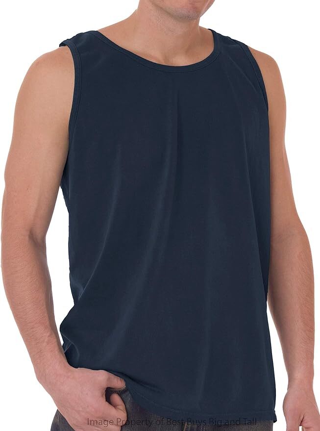 NWT 10X 10XB Big and Tall Tank Top in Navy by Foxfire