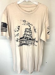 Grunt Style Don’t Tread on Me Snake Graphic Crew Neck Tee Shirt Men’s Large