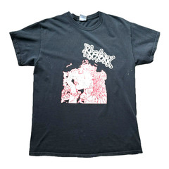 Rhetoric Hardcore Punk Band T Shirt Sz M Black “Steel Your Mind” CTHC WMHC Stain