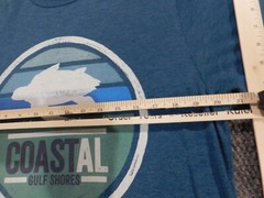 Coastal Gulf Shores Mens Shirt Large blue graphic turtle