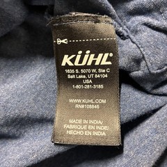 Kuhl Wildfibre Organic Cotton Pocket Tee Outdoor Hiking Shirt Men’s XL Blue