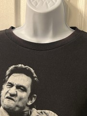 Johnny Cash Black T Shirt Small Middle Finger Troubadour Country Western Punk