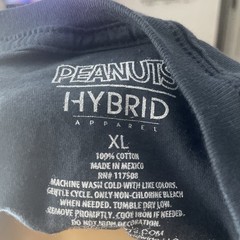 Size XL-PEANUTS-Snoopy Long Sleeve T Shirt Hybrid Appeal Keepin’it Real Blue New