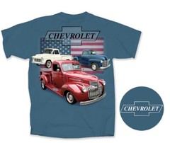 Joe Blow T’s Chevy Classic Retro Trucks w/ Flag Men’s T-Shirt 1946 1955 Pickup