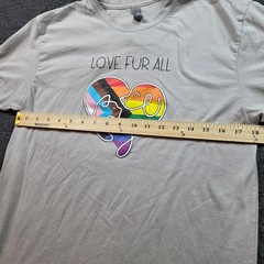 Next Level Apparel T Shirt Unisex M Love Fur All Pride Rainbow Dog Cat Graphic