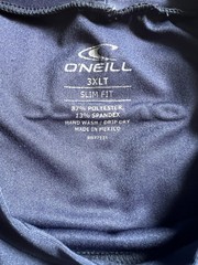 Oneill 50+ UV T-Shirt Mens 3XLT Slim Fit Blue Water Sun Shirt Long Sleeve