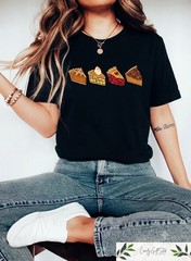 Pumpkin Pie T-Shirt, Thanksgiving Shirt, Fall Graphic Tee, Womens Fall Shirts