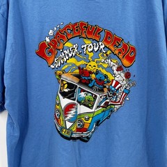Liquid Blue Grateful Dead Summer Tour Blue Graphic T-Shirt Mens 2XL VW Bus Bear