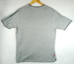 Slazenger T-Shirt Men’s UK Size L Grey Short Sleeve Crew Neck Contrasting Trim