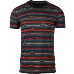 Beautiful Giant Men’s Striped T-shirt Jacquard Regular Fit Outdoor BLACK