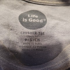 Life is Good Crusher Tee Men’s M Blue Long Sleeve Crew Neck Graphic T-Shirt
