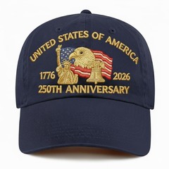 Embroidered United States 250th Anniversary Hat – 250 Years Anniversary USA T…