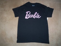 NEW, Barbie Logo Graphic T-shirt Men X-LARGE Black Short Sleeve