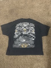Vintage Liquid Blue Thug Life Skull Graphic T-shirt Men 5XL All Over Print AOP