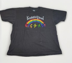 Grateful Dead T-Shirt Unisex 2XL 50-52 Dancing Bears Rainbow Graphic Tee Gray