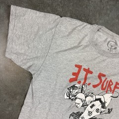 ET Surf T Shirt Youth Large Gray Grunge Punk Beach Preowned