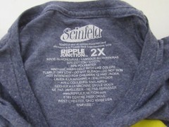 Seinfeld Distressed Press Print Logo TShirt BLUE GRAY HEATHER XL Ripple Junction