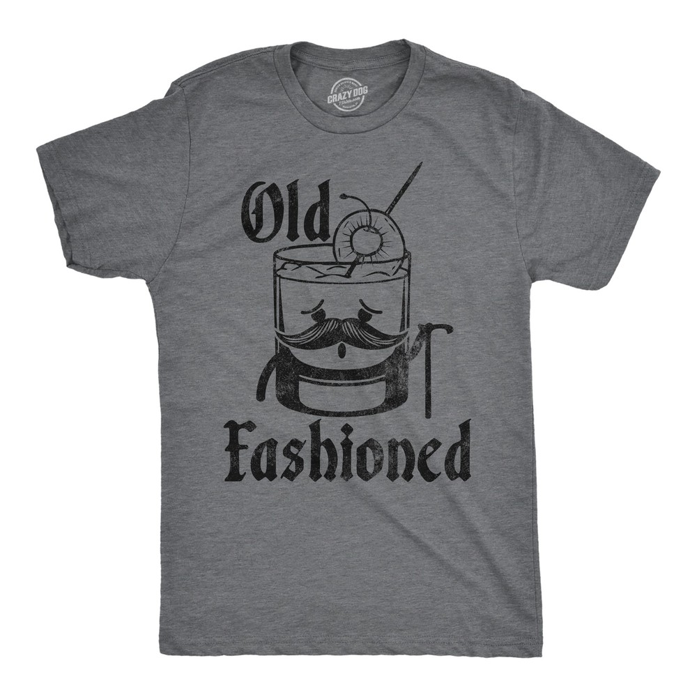 Mens Funny T Shirts Old Fashioned Sarcastic Liquor Graphic Novelty Tee for Men