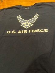 U.S. Air Force T-Shirt Official Logo Military New Men’s Navy Large Tee – NWOT