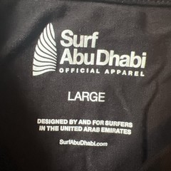 Surf Abu Dhabi Surfer Emirates UAE Shirt Large Official Surfing Apparel Rare New