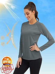 MAGCOMSEN Women’s Sun Protection Long Sleeve Shirts UPF 50+ 2pk