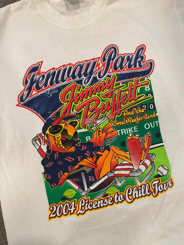 Jimmy Buffett Fenway Park License To Chill Tour T-Shirt Cotton Tee S-4XL