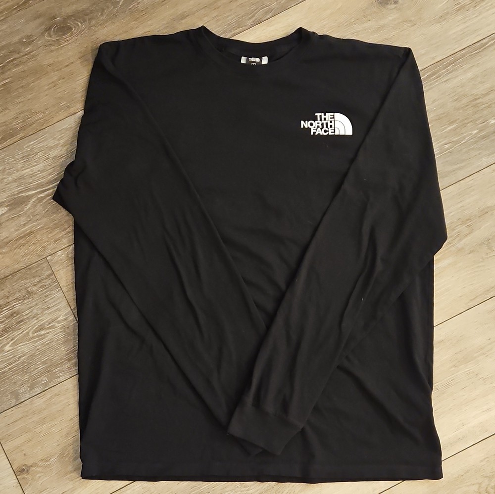 North Face Shirt Mens Large Long Sleeve Crew Neck Casual Pullover Black