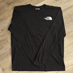 North Face Shirt Mens Large Long Sleeve Crew Neck Casual Pullover Black