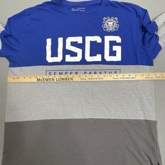 Under Armour Shirt Mens 2XL Gray Blue USCG Coast Guard Semper Paratus Heat Gear
