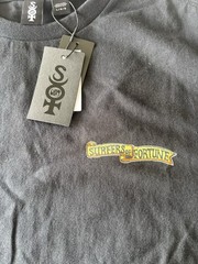 NWT Quiksilver Surfers of Fortune Boogieman T Shirt Mens Large Black Oversized