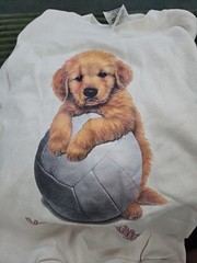 Walmart Vintage – L 14/16 – Volleyball Puppy Girls Sweatshirt