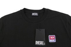 DIESEL T-Just 16 Men T-Shirt Cotton Tricot Crew Neck Short Sleeve XL Black