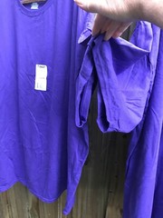 NWT Pair Unisex Adult 62″ Chest/Bust Size 5XL T-shirt Tops Soild Purple S/S AsIs