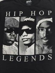 HIPHOP Legends 2PAC BIGGIE EAZY E ORIGINAL FLAVOR T-SHIRT ADULT SIZE M
