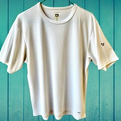 REI Co Op White Active T-Shirt Logo Moisture Wicking UPF 50 Hiking Mens Large