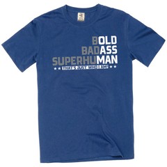Men’s funny bold badass superhuman T-shirt funny old man papa dad Tee Shirt