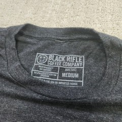 Black Rifle Coffee Company Shirt Men Medium Stretch Quick Dry Military USA Gray
