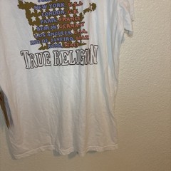 True Religion T Shirt Guitar Bald Eagle World Tour 1971 Rock & Roll Festival XL