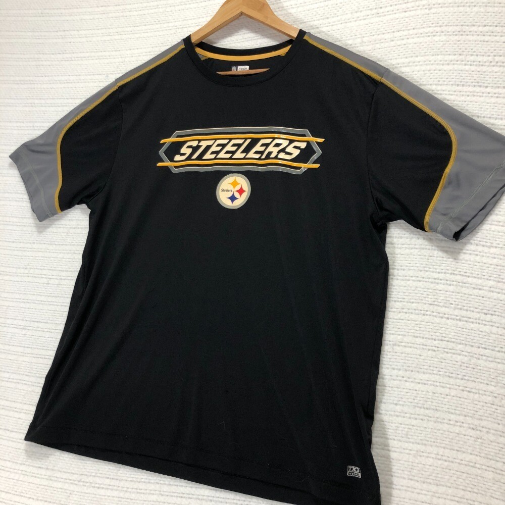 Team Apparel Steelers T-Shirt NFL Football Gray Sleeve XL/XG