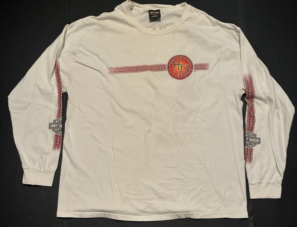 Harley Davidson Long Sleeve Louisiana Gator Crawfish Sleeve Hits Size Xl READ