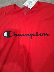 Champion Classic Jersey Script T-Shirt Scarlet Size Large