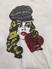 John Varvatos Biker Heart Graphic Tee with Artistic Print Casual Weekends XXL