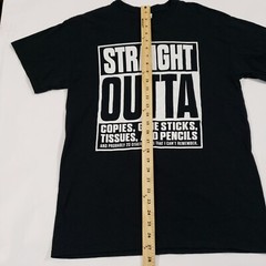 Straight Outta, Adult T-Shirt Size Medium, Teacher Struggles, Funny Shirt, Black