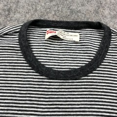 Levis Shirt Men 2XL Gray Striped Crewneck Long Sleeve Casual Outdoors