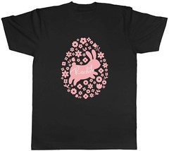 Personalised Easter Mens T-Shirt Hopping Rabbit Bunny Unisex Tee Gift
