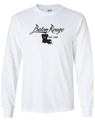 Baton Rouge Louisiana State T-Shirt Long Sleeve Graphic Tee Unisex Apparel