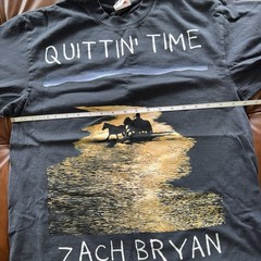 Official Zach Bryan 2024 The Quittin Time Tour Mens Medium T-Shirt Graphic Black