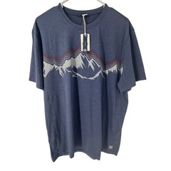 Marine Layer Weekend Sport Re-Spun Mountain Graphic T-Shirt Blue Mens Large NWT