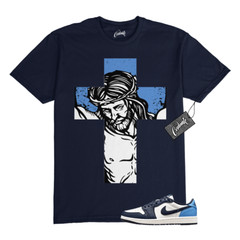 1 Obsidian UNC Navy White University Blue T Shirt Match JC1