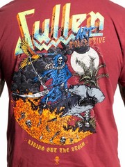 Sullen Men’s Storm Riders Short Sleeve Premium T-shirt Tattoo Reaper Surfing Tee